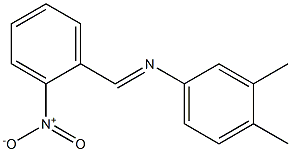 N-(2-硝基苯亚甲基)-3,4-二甲苯胺, , 结构式