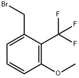 3-メトキシ-2-(トリフルオロメチル)ベンジルブロミド 化学構造式