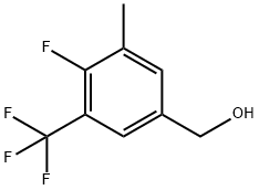 4-Fluoro-3-Methyl-5-(trifluoroMethyl)benzyl alcohol, 97% Structure