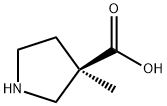 (R)-3-Methylpyrrolidine-3-carboxylic acid 化学構造式