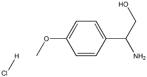 2-アミノ-2-(4-メトキシフェニル)エタン-1-オール塩酸塩 化学構造式