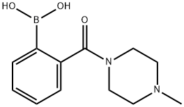 2-(4-Methylpiperazine-1-carbonyl)phenylboronic acid 化学構造式