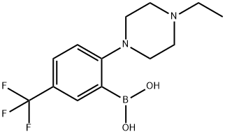 2-(4-乙基哌嗪-1-基)-5-(三氟甲基)苯基硼酸 结构式