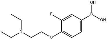 4-(2-(二乙胺基)乙氧基)-3-氟苯基硼酸 结构式