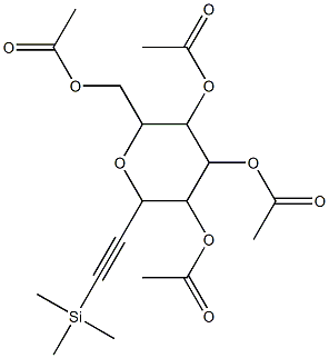 Acetic acid 4,5-diacetoxy-2-acetoxyMethyl-6-triMethylsilanylethynyl-tetrahydro-pyran-3-yl ester,849359-20-2,结构式