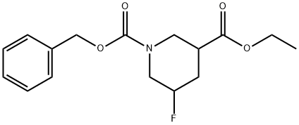 1-benzyl 3-ethyl 5-fluoropiperidine-1,3-dicarboxylate, 1823995-53-4, 结构式