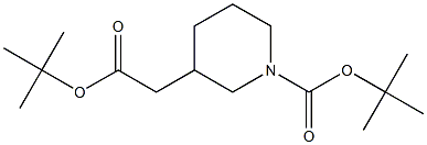 tert-butyl 3-(2-tert-butoxy-2-oxoethyl)piperidine-1-carboxylate Structure