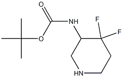 tert-butyl4,4-difluoropiperidin-3-ylcarbaMate 化学構造式