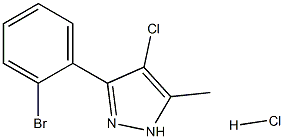 3-(2-broMophenyl)-4-chloro-5-Methyl-1H-pyrazole hydrochloride 化学構造式