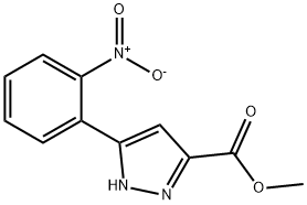 Methyl 3-(2-nitrophenyl)-1H-pyrazole-5-carboxylate 化学構造式