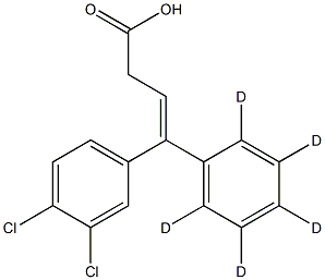4-(3,4-Dichlorophenyl)-4-phenyl-d5-but-3-enoic Acid,,结构式