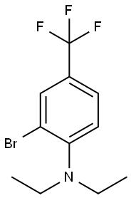 2-溴-N,N-二乙基-4-(三氟甲基)苯胺 结构式