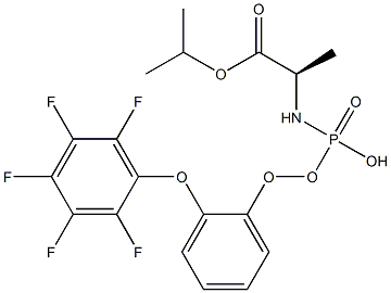 (R)-isopropyl 2-(((S)-(perfluorophenoxy)(phenoxy)phosphoryl)aMino)propanoate Struktur