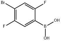 4-ブロモ-2,5-ジフルオロフェニルボロン酸 化学構造式