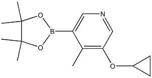 3-CYCLOPROPOXY-4-METHYL-5-(4,4,5,5-TETRAMETHYL-1,3,2-DIOXABOROLAN-2-YL)PYRIDINE Structure