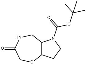 tert-butyl 3-oxohexahydro-2H-pyrrolo[2,3-f][1,4]oxazepine-6(7H)-carboxylate Structure