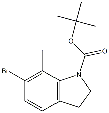 tert-butyl 6-broMo-7-Methylindoline-1-carboxylate Structure