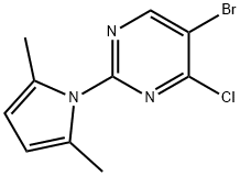 5-BroMo-4-chloro-2-(2,5-diMethyl-1H-pyrrol-1-yl)pyriMidine Structure