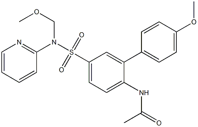 N-(4'-Methoxy-5-(N-(MethoxyMethyl)-N-(pyridin-2-yl)sulfaMoyl)-[1,1'-biphenyl]-2-yl)acetaMide Structure