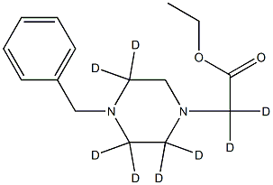 (4-Benzylpiperazin-1-yl)acetic Acid Ethyl Ester-d8 Structure