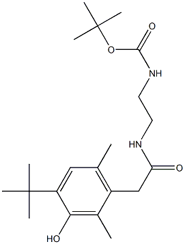 N-Boc-2-aMinoethyl 4-tert-Butyl-2,6-diMethyl-3-hydroxyphenylacetaMide Structure