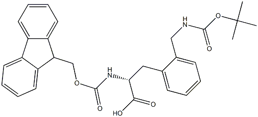 FMoc-2-(Boc-aMinoMethyl)-D-phenylalanine Structure