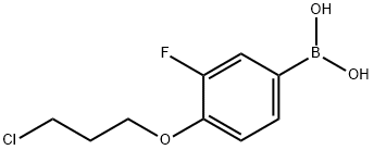 (4-(3-chloropropoxy)-3-fluorophenyl)boronic acid Struktur