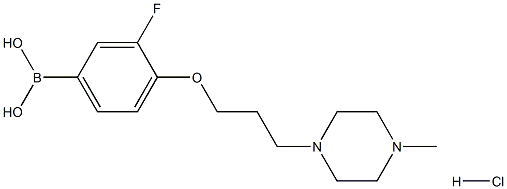 (3-fluoro-4-(3-(4-Methylpiperazin-1-yl)propoxy)phenyl)boronic acid hydrochloride Structure