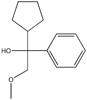 1-环戊基-2-甲氧基-1-苯乙醇 结构式