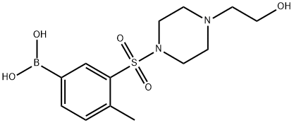 (3-((4-(2-hydroxyethyl)piperazin-1-yl)sulfonyl)-4-Methylphenyl)boronic acid Struktur