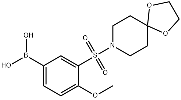 (3-(1,4-dioxa-8-azaspiro[4.5]decan-8-ylsulfonyl)-4-Methoxyphenyl)boronic acid Structure