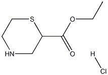 硫代吗啉-2-甲酸乙酯盐酸盐 结构式