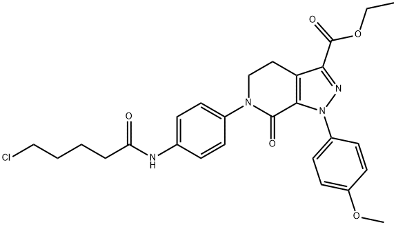 ethyl 6-(4-(5-chloropentanaMido)phenyl)-1-(4-Methoxyphenyl)-7-oxo-4,5,6,7-tetrahydro-1H-pyrazolo[3,4-c]pyridine-3-carboxylate Structure