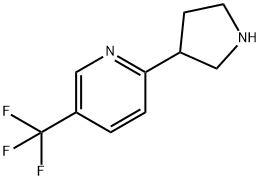 2-(吡咯烷-3-基)-5-(三氟甲基)吡啶, 1196146-55-0, 结构式