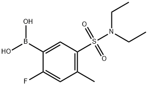 (5-(N,N-二乙基氨磺酰)-2-氟-4-甲基苯基)硼酸 结构式