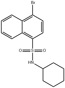 4-溴-N-环己基并萘-1-磺酰胺 结构式