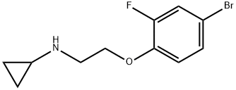 N-(2-(4-ブロモ-2-フルオロフェノキシ)エチル)シクロプロパンアミン 化学構造式