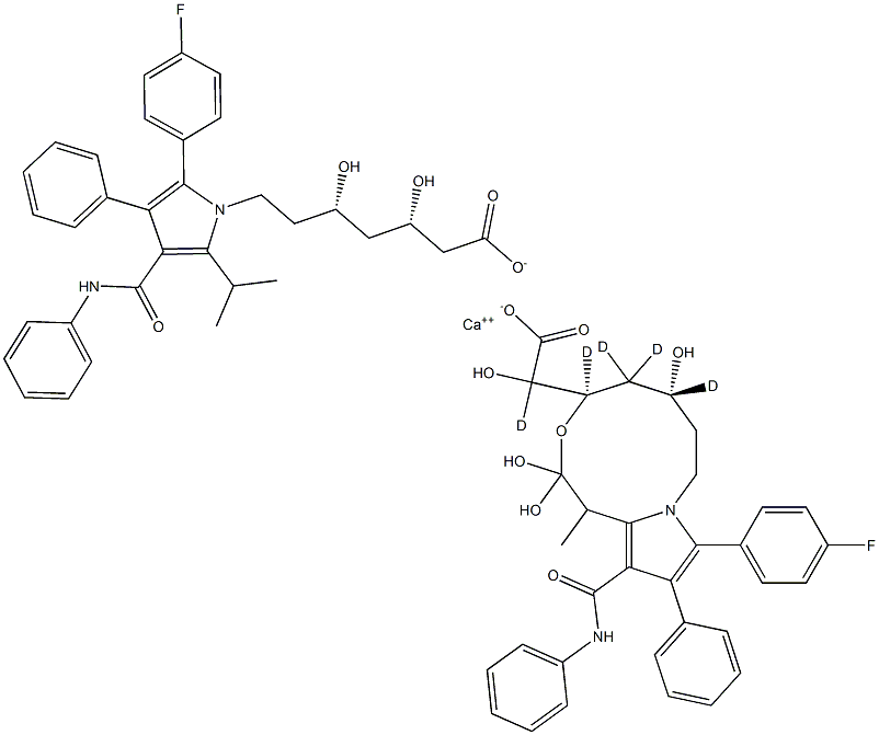 邻羟基阿托伐他汀D5内酯,,结构式