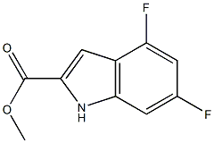 4,6-二氟吲哚-2羧酸甲酯 结构式