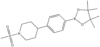 1-Methanesulfonyl-4-[4-(4,4,5,5-tetraMethyl-[1,3,2]dioxaborolan-2-yl)-phenyl]-piperidine Structure