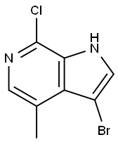 3-BroMo-7-chloro-4-Methyl-6-azaindole,,结构式