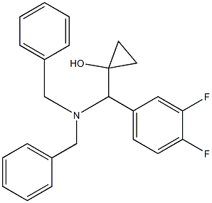 1-((dibenzylaMino)(3,4-difluorophenyl)Methyl)cyclopropanol 结构式
