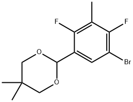 2-(5-溴-2,4-二氟-3-甲基-苯基)-5,5-二甲基-[1,3]二噁烷,1416372-35-4,结构式