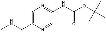 tert-Butyl (5-((MethylaMino)Methyl)pyrazin-2-yl)carbaMate 化学構造式