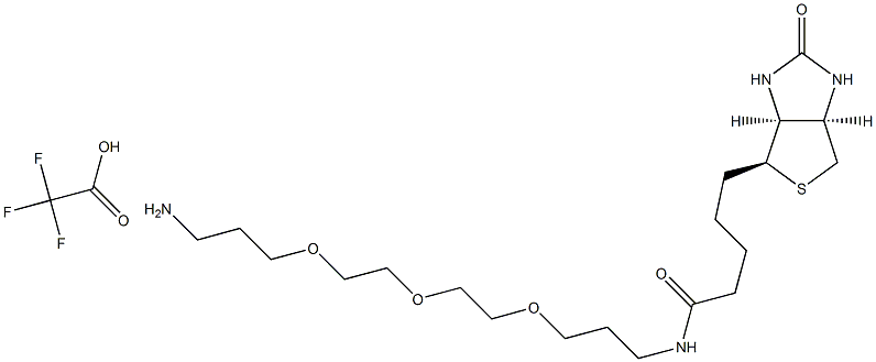 N-Biotinyl-4,7,10-trioxatridecane-1,13-diaMine trifluoroacetate Structure