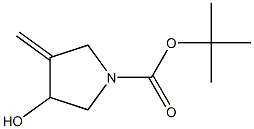 3-羟基-4-亚甲基吡咯烷-1-甲酸叔丁酯, , 结构式