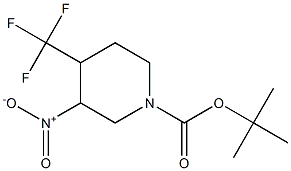 TERT-BUTYL 3-NITRO-4-(TRIFLUOROMETHYL)PIPERIDINE-1-CARBOXYLATE, 1823499-85-9, 结构式
