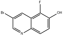 3-broMo-5-fluoroquinolin-6-ol 结构式