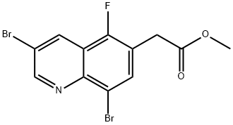 Methyl 2-(3,8-dibroMo-5-fluoroquinolin-6-yl)acetate 结构式