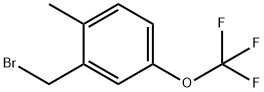 2-メチル-5-(トリフルオロメトキシ)ベンジルブロミド 化学構造式